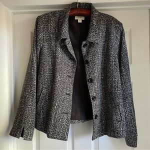 Appleseed’s Wool Blend Black/White/Grey Coat Jacket 18